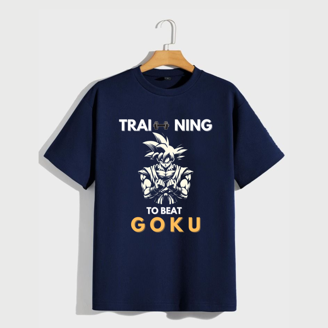 Training To beat GOKU T shirt For Fitness Freaks